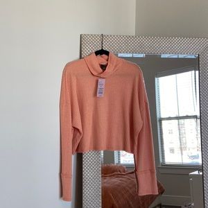Cropped Salmon Sweater